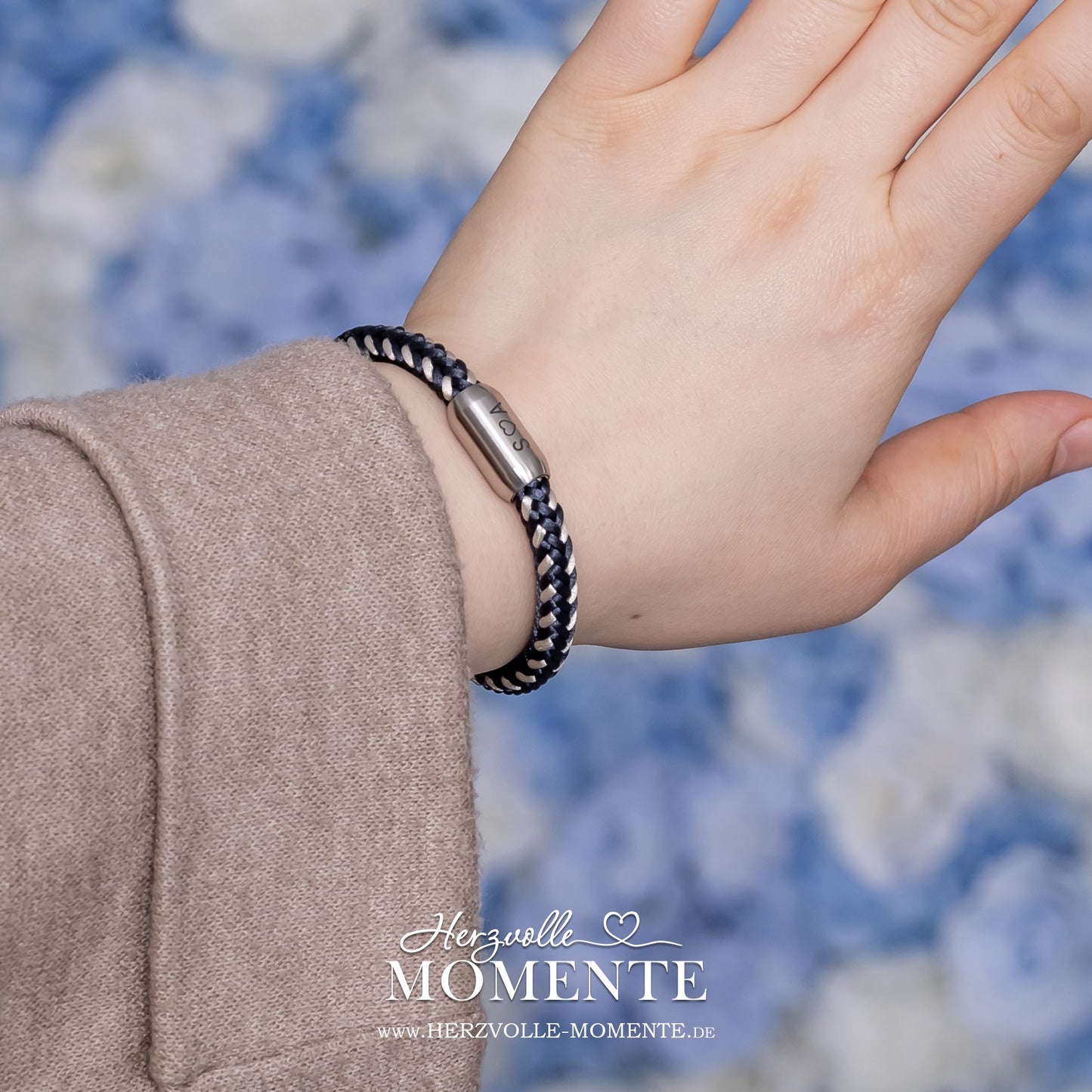 Segelseil Partnerarmband mit Gravur