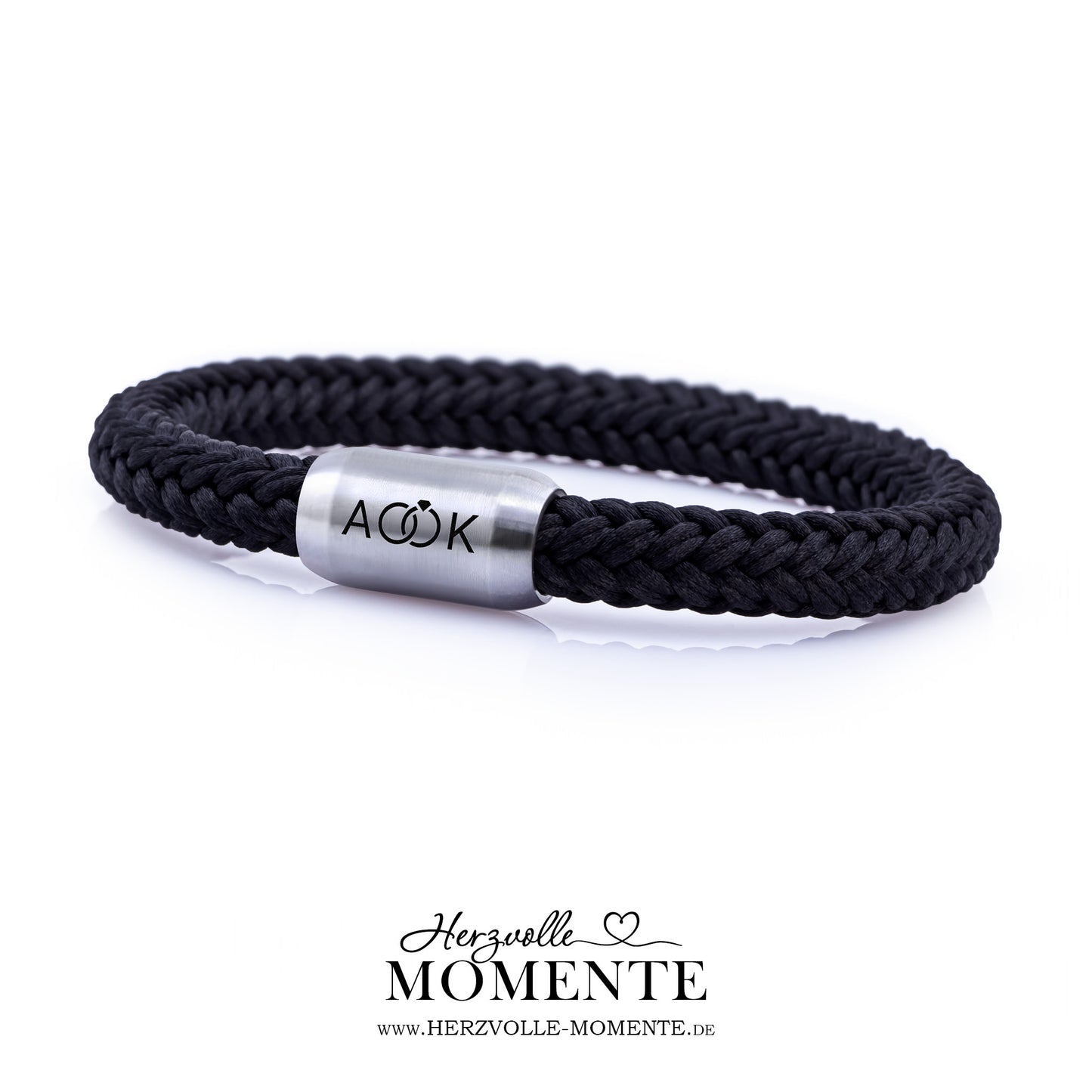 Armband mit Gravur | Segelseil Silber