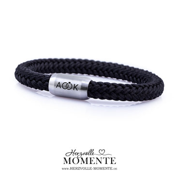 Armband mit Gravur | Segelseil Silber